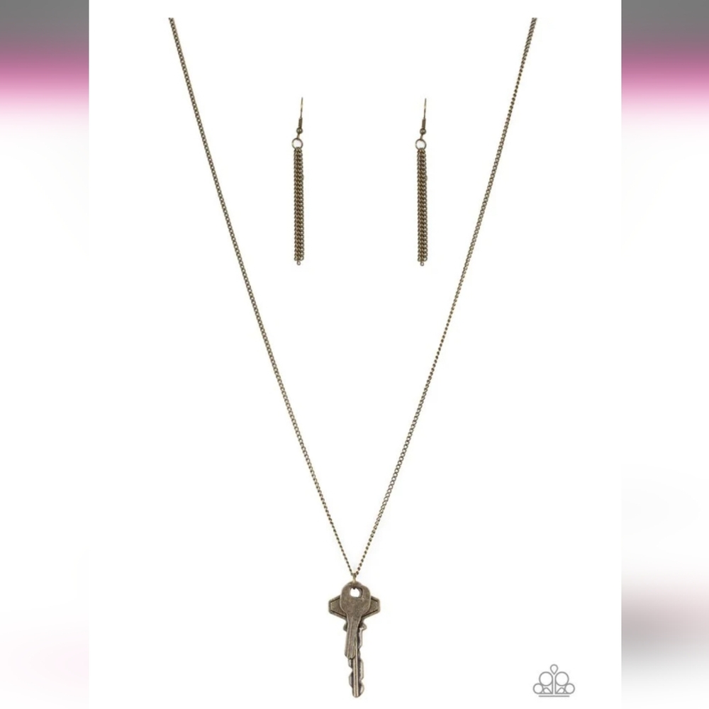 The Keynote Brass Necklace Fashion Jewelry Paparazzi